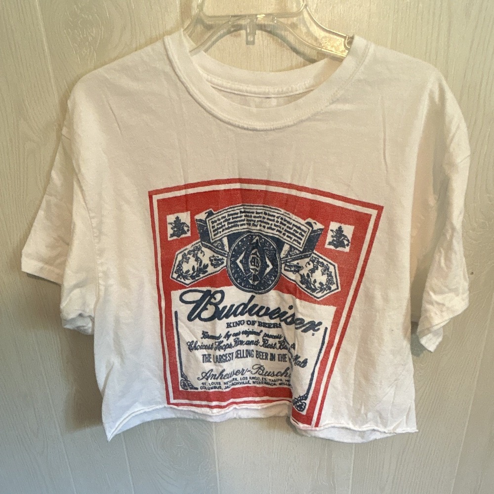 Junk Food Clothing Women Crop Budweiser T-Shirt Medium